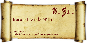 Wenczl Zsófia névjegykártya