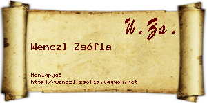 Wenczl Zsófia névjegykártya