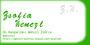 zsofia wenczl business card