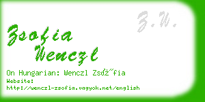 zsofia wenczl business card